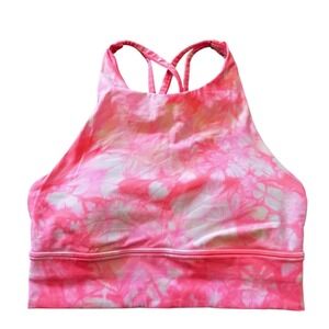 Lululemon Pink Tie Dye High Neck Bra Women's 4